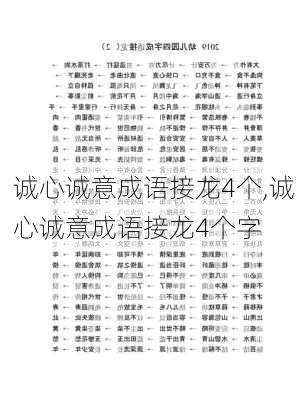 诚心诚意成语接龙4个,诚心诚意成语接龙4个字