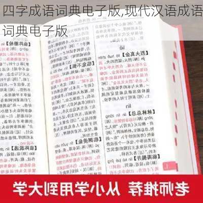 四字成语词典电子版,现代汉语成语词典电子版