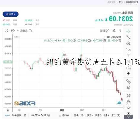 纽约黄金期货周五收跌1.1%