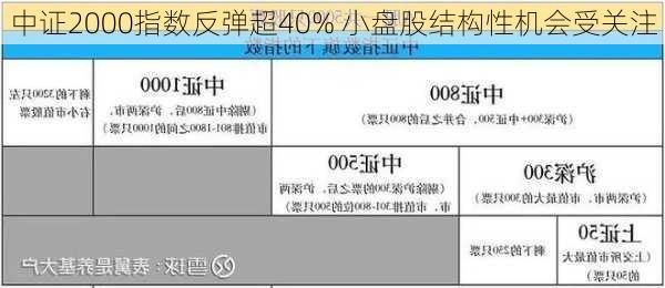 中证2000指数反弹超40% 小盘股结构性机会受关注