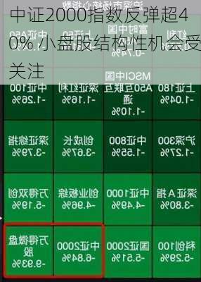 中证2000指数反弹超40% 小盘股结构性机会受关注