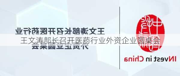 王文涛部长召开医药行业外资企业圆桌会