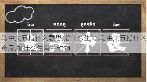 马中关五指什么意思,指什么生肖,马中关五指什么意思,指什么生肖的动物