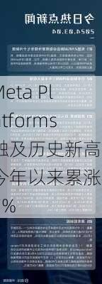 Meta Platforms触及历史新高 今年以来累涨47%