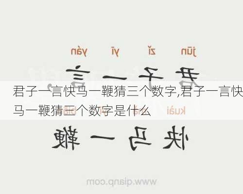 君子一言快马一鞭猜三个数字,君子一言快马一鞭猜三个数字是什么