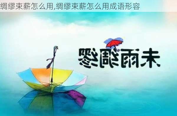 绸缪束薪怎么用,绸缪束薪怎么用成语形容