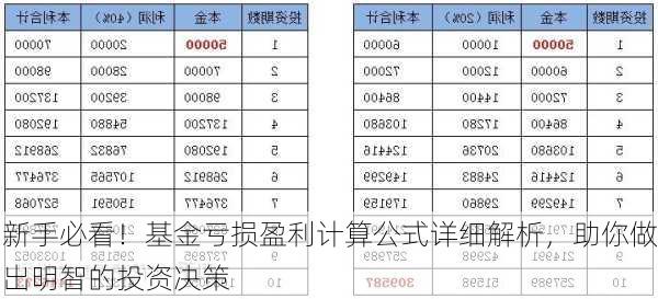 新手必看！基金亏损盈利计算公式详细解析，助你做出明智的投资决策