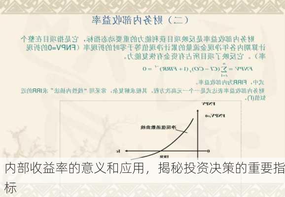 内部收益率的意义和应用，揭秘投资决策的重要指标