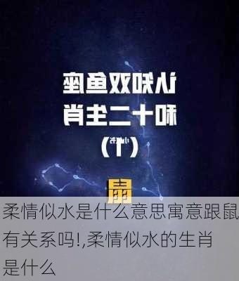 柔情似水是什么意思寓意跟鼠有关系吗!,柔情似水的生肖是什么