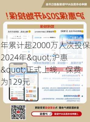 三年累计超2000万人次投保！2024年