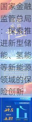 国家金融监管总局：探索推进新型储能、氢能等新能源领域的保险创新