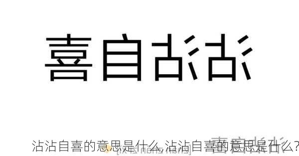 沾沾自喜的意思是什么,沾沾自喜的意思是什么?