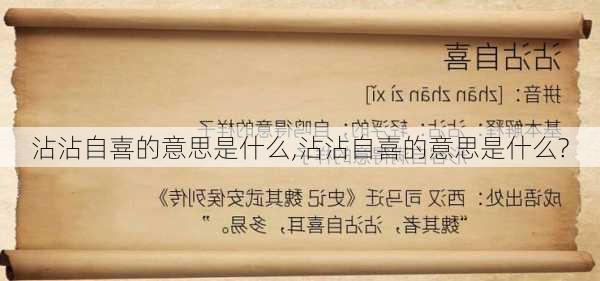 沾沾自喜的意思是什么,沾沾自喜的意思是什么?