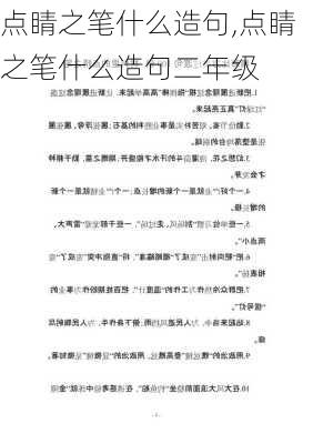 点睛之笔什么造句,点睛之笔什么造句二年级