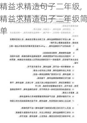 精益求精造句子二年级,精益求精造句子二年级简单