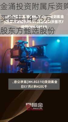 金涌投资附属斥资购买合共14.25万股东方甄选股份