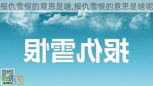 报仇雪恨的意思是啥,报仇雪恨的意思是啥呢