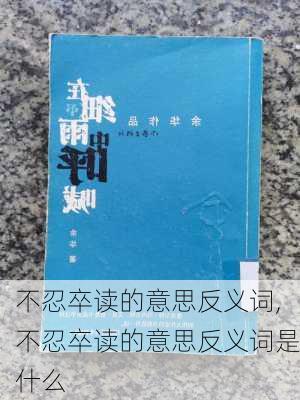 不忍卒读的意思反义词,不忍卒读的意思反义词是什么