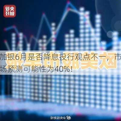 加银6月是否降息投行观点不一，市场预测可能性为40%！