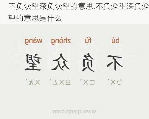 不负众望深负众望的意思,不负众望深负众望的意思是什么