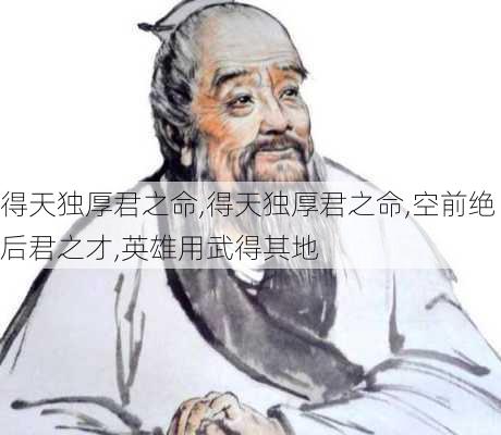 得天独厚君之命,得天独厚君之命,空前绝后君之才,英雄用武得其地