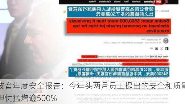 波音年度安全报告：今年头两月员工提出的安全和质量担忧猛增逾500%