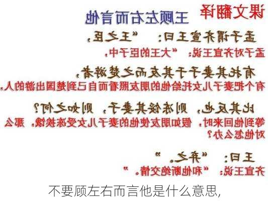 不要顾左右而言他是什么意思,