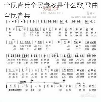 全民皆兵全民参战是什么歌,歌曲全民皆兵