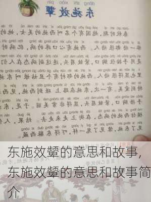 东施效颦的意思和故事,东施效颦的意思和故事简介