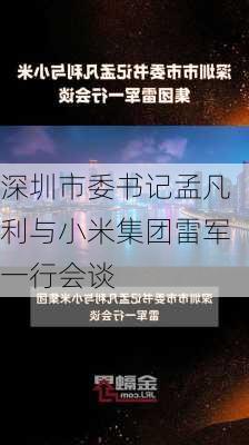 深圳市委书记孟凡利与小米集团雷军一行会谈