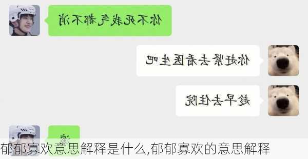 郁郁寡欢意思解释是什么,郁郁寡欢的意思解释