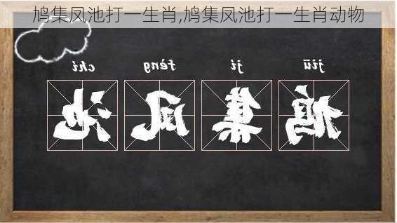 鸠集凤池打一生肖,鸠集凤池打一生肖动物