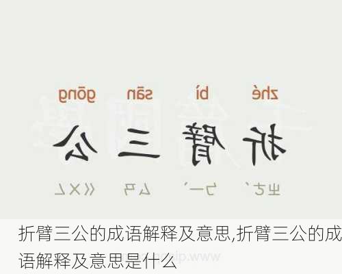 折臂三公的成语解释及意思,折臂三公的成语解释及意思是什么