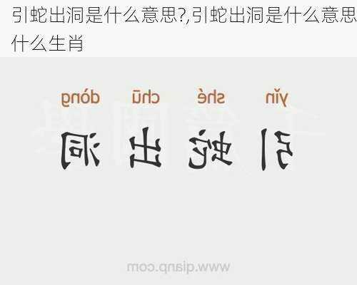 引蛇出洞是什么意思?,引蛇出洞是什么意思什么生肖