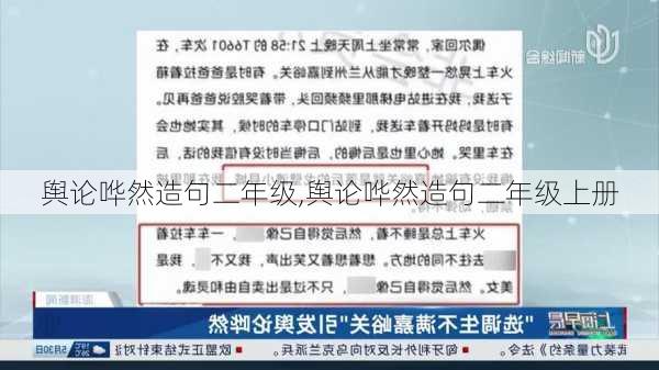 舆论哗然造句二年级,舆论哗然造句二年级上册