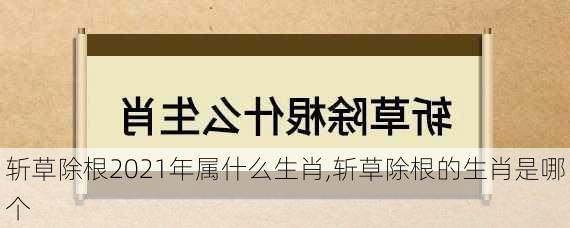 斩草除根2021年属什么生肖,斩草除根的生肖是哪个