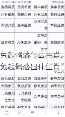 兔起鹘落什么生肖,兔起鹘落出什生肖