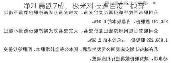 净利暴跌7成，极米科技遭百度“抛弃”