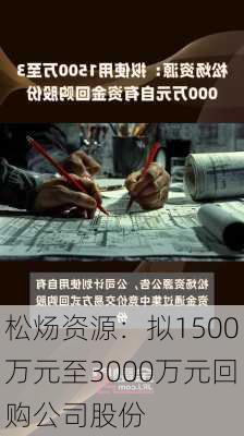 松炀资源：拟1500万元至3000万元回购公司股份