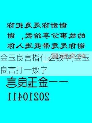 金玉良言指什么数字,金玉良言打一数字