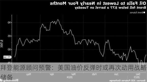 拜登能源顾问预警：美国油价反弹时或再次动用战略储备