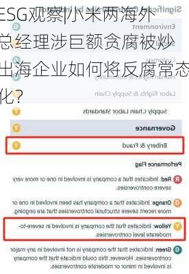 ESG观察|小米两海外总经理涉巨额贪腐被炒 出海企业如何将反腐常态化？