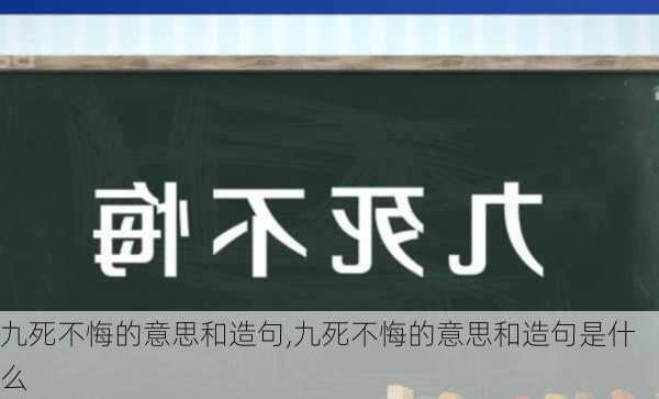 九死不悔的意思和造句,九死不悔的意思和造句是什么