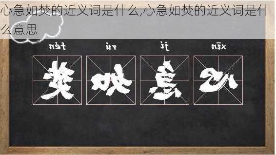 心急如焚的近义词是什么,心急如焚的近义词是什么意思