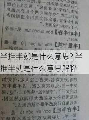 半推半就是什么意思?,半推半就是什么意思解释