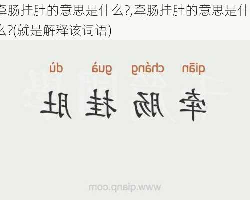 牵肠挂肚的意思是什么?,牵肠挂肚的意思是什么?(就是解释该词语)