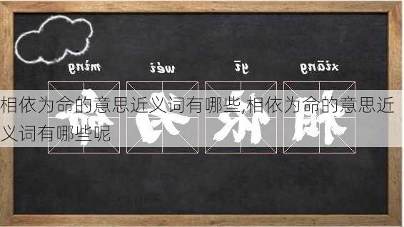 相依为命的意思近义词有哪些,相依为命的意思近义词有哪些呢