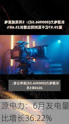 长源电力：6月发电量同比增长36.22%