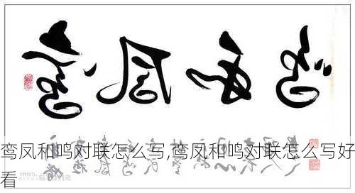 鸾凤和鸣对联怎么写,鸾凤和鸣对联怎么写好看