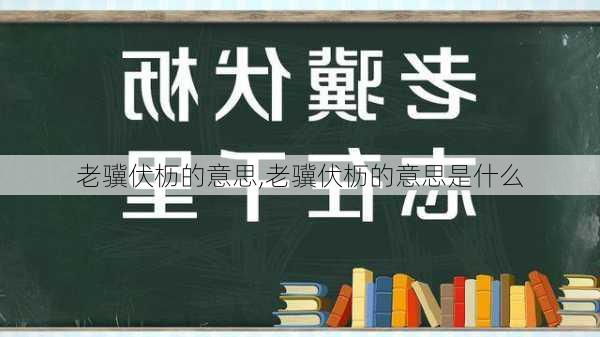 老骥伏枥的意思,老骥伏枥的意思是什么